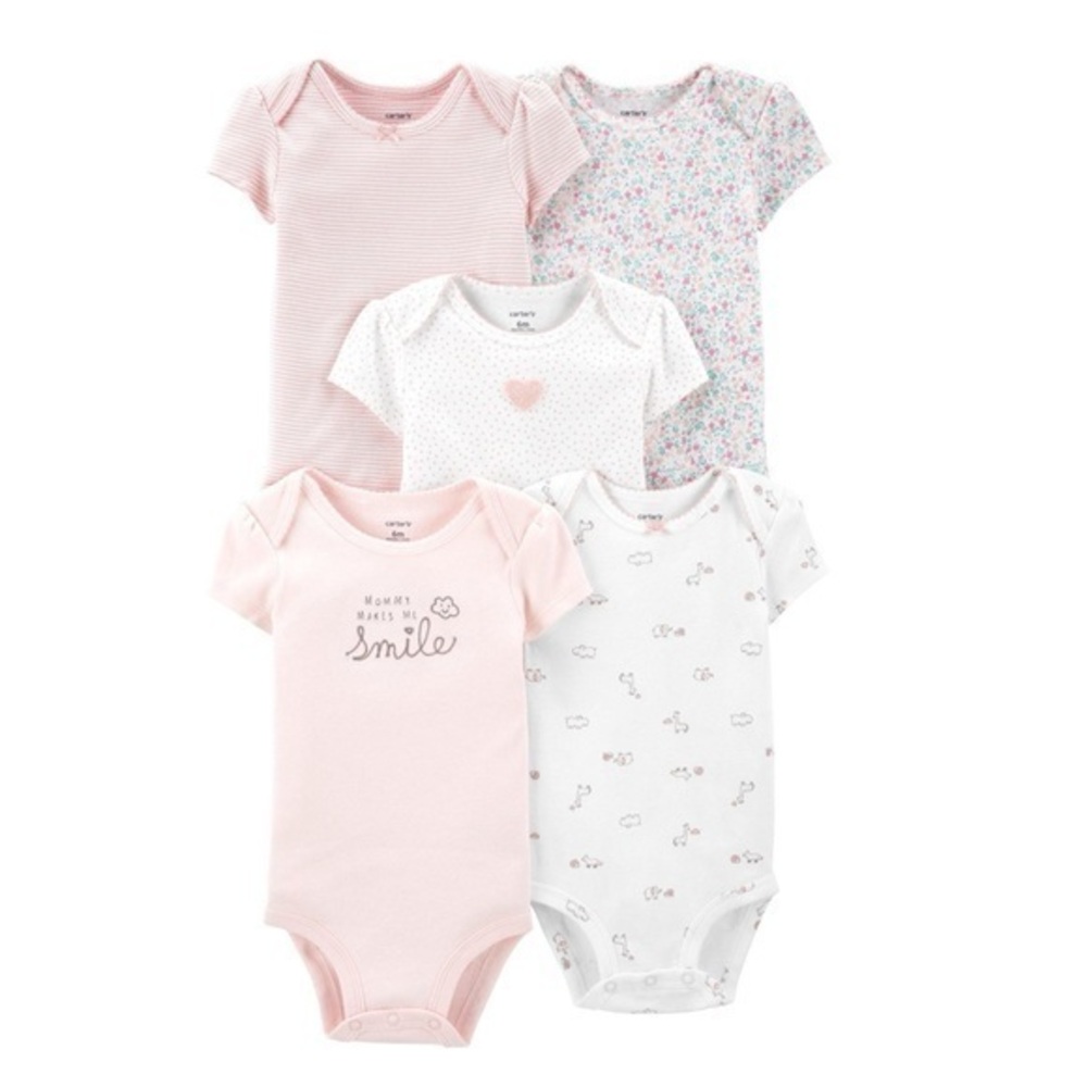 NFS.  Carter’s pink 5 pack baby girl onesie set